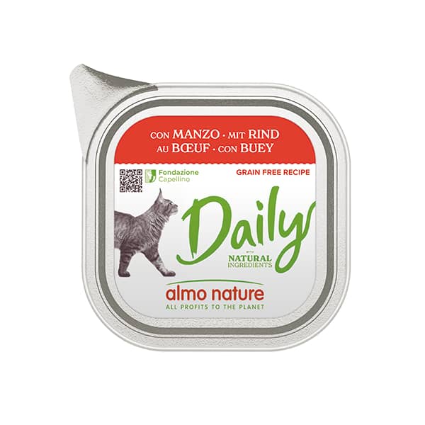 ALMO NATURE CAT DAILY BEEF konservi kaķiem Liellops 100g